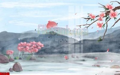 File gốc File tranh gốc tổng hợp tranh nền tường đẹp K93346 (in lụa) tranh phong thủy