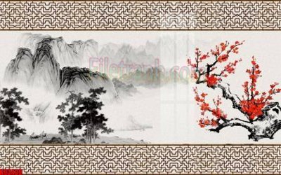 File in trần File tranh gốc tổng hợp tranh nền tường đẹp K93439 (bản gốc) hoa văn