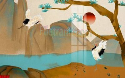 File gốc File tranh gốc tổng hợp tranh nền tường đẹp K93467 (chuẩn CMYK) cho nhà in