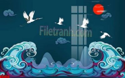 File tranh File tranh gốc tổng hợp tranh nền tường đẹp K93618 (gốc) in trên kính