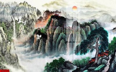 File PSD File tranh gốc tổng hợp tranh nền tường đẹp K93668 (nguyên bản) cho thiết kế