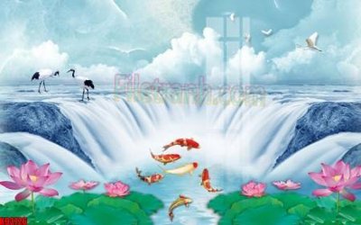 File tranh in trần 3D File tranh gốc tổng hợp tranh nền tường đẹp K93726 (ảnh gốc)