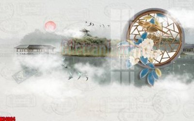 File gốc File tranh gốc tổng hợp tranh nền tường đẹp K94004 (trang trí) phòng ngủ