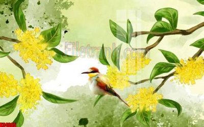 File gốc File tranh gốc tổng hợp tranh nền tường đẹp K94005 (in tráng gương) ốp tường