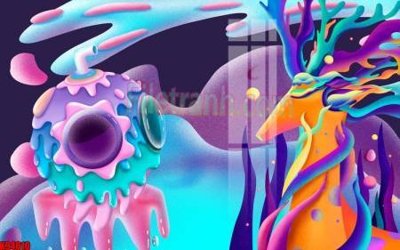 Tải file gốc in lụa File tranh gốc tổng hợp tranh nền tường đẹp K94010 siêu nét