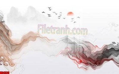 File gốc File tranh gốc tổng hợp tranh nền tường đẹp K94320 (in lụa) tranh thuận buồm