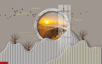 File gốc File tranh gốc tổng hợp tranh nền tường đẹp K94333 (in lụa) chi tiết cao