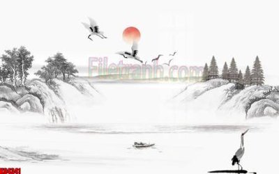 File tranh File tranh gốc tổng hợp tranh nền tường đẹp K94341 (file gốc) chủ đề phong thủy