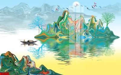 File gốc File tranh gốc tổng hợp tranh nền tường đẹp K94478 (in lụa) trang trí tường