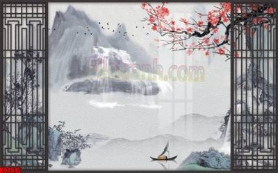 File gốc File tranh gốc tổng hợp tranh nền tường đẹp K94515 (in mica) cắt laser