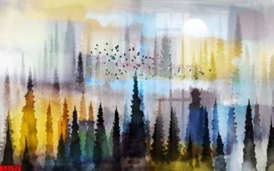 Tải file File tranh gốc tổng hợp tranh nền tường đẹp K94526 (PSD) cho in tranh 3D