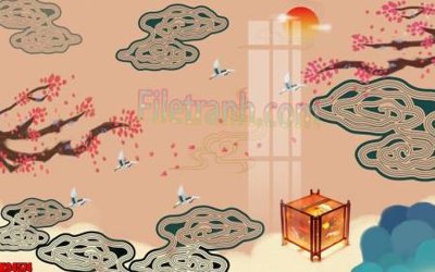 File gốc File tranh gốc tổng hợp tranh nền tường đẹp K94574 (chuẩn CMYK) cho nhà in