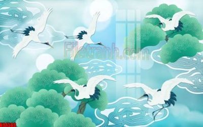 File gốc File tranh gốc tổng hợp tranh nền tường đẹp K94589 (in tráng gương) nghệ thuật