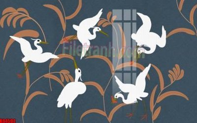 File in trần File tranh gốc tổng hợp tranh nền tường đẹp K94594 (bản gốc) mây trời