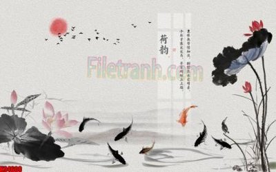 File ảnh File tranh gốc tổng hợp tranh nền tường đẹp K94600 (gốc) in standee