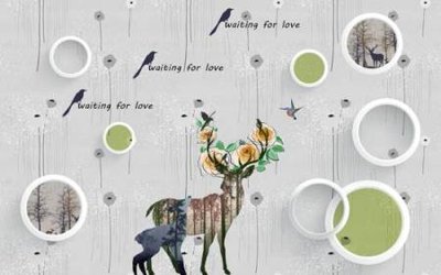 File PSD File tranh gốc tổng hợp tranh nền tường đẹp K95041 (nguyên gốc) chất lượng cao