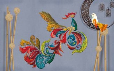 File gốc File tranh gốc tổng hợp tranh nền tường đẹp K95049 (cho in ấn) độc quyền