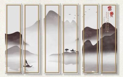 File gốc File tranh gốc tổng hợp tranh nền tường đẹp K95066 (in lụa) tranh mã đáo