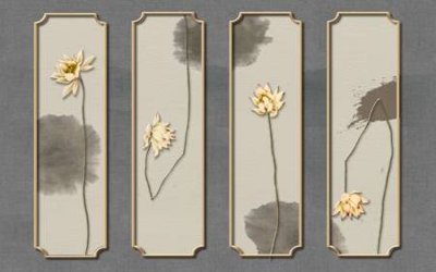 File gốc File tranh gốc tổng hợp tranh nền tường đẹp K95074 (in lụa) chi tiết cao