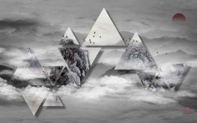 File tranh gốc in trần nhà File tranh gốc tổng hợp tranh nền tường đẹp K95218 3D