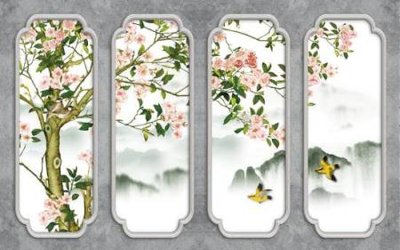 Download file gốc File tranh gốc tổng hợp tranh nền tường đẹp K95341 (in lụa) cao cấp