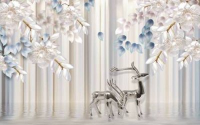 File gốc File tranh gốc tổng hợp tranh nền tường đẹp K95432 (in mica) cắt laser