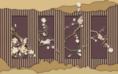 File PSD File tranh gốc tổng hợp tranh nền tường đẹp K95482 (gốc) tách lớp chi tiết