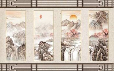 File tranh File tranh gốc tổng hợp tranh nền tường đẹp K95579 (bản gốc) in lụa 5D