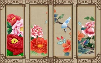 Download file gốc File tranh gốc tổng hợp tranh nền tường đẹp K96292 (in lụa) nghệ thuật