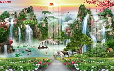 File gốc File gốc in tranh tổng hợp K9695 (in lụa) cao cấp