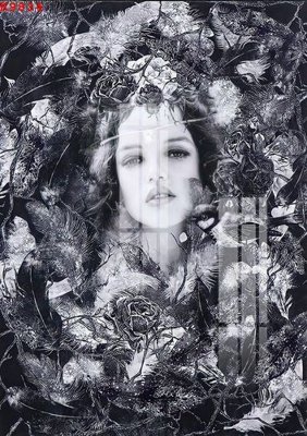 File in trần File gốc in tranh tổng hợp K9834 (file gốc) hoa văn 3D