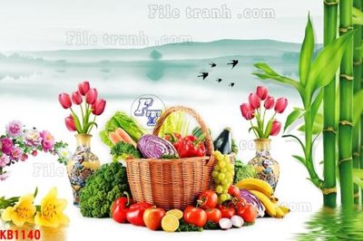 Chi tiết file tranh tráng gương File in kính bếp KB1140 (ảnh gốc)