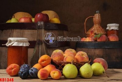 File in trần File in kính bếp KB1348 (bản gốc) mây trời