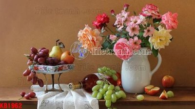 File tranh File in kính bếp KB1962 (gốc) in vải canvas