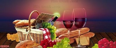 File in lụa File in kính bếp KB3034 (phong cảnh) File in kính bếp KB3034