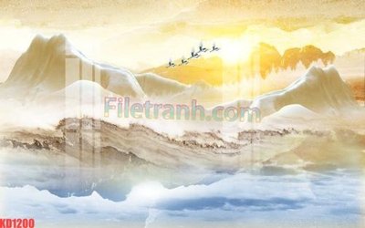 File in trần File gốc in tranh nền tường tổng hợp KD1200 (file gốc) hoa văn 3D