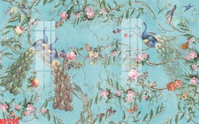 Download file ảnh gốc File gốc in tranh nền tường tổng hợp KD1266 để in ấn