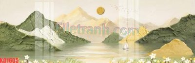 File gốc File gốc in tranh nền tường tổng hợp KD1605 (in tráng gương) hiện đại