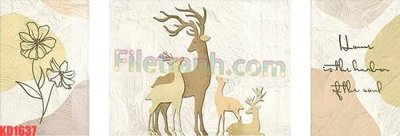 File PSD File gốc in tranh nền tường tổng hợp KD1637 (bản gốc) đã tách nền