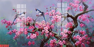 Tải file File gốc in tranh nền tường tổng hợp KD1884 (gốc) làm file thiết kế