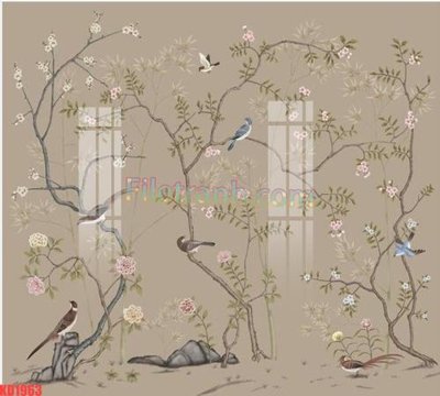 File tranh File gốc in tranh nền tường tổng hợp KD1963 (bản gốc) in lụa 3D