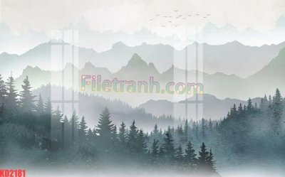 File ảnh File gốc in tranh nền tường tổng hợp KD2181 (gốc) in PP, decal