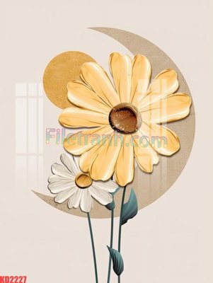 File gốc File gốc in tranh nền tường tổng hợp KD2227 (in lụa) họa tiết 3D
