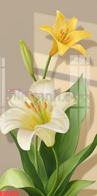 File in mica File gốc in tranh nền tường tổng hợp KD2423 (bản gốc) sắc sảo