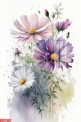 File in trần File gốc in tranh nền tường tổng hợp KD2487 (file gốc) phong thủy