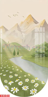 File tranh in trần 3D File gốc in tranh nền tường tổng hợp KD3048 (ảnh gốc)