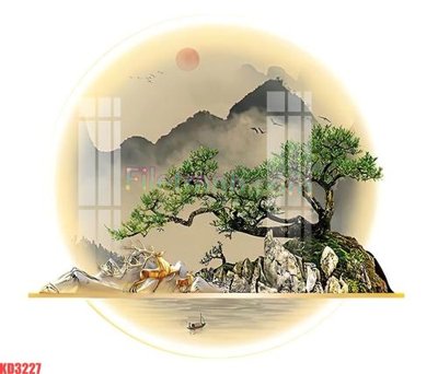File gốc File gốc in tranh nền tường tổng hợp KD3227 (in lụa) trang trí tường