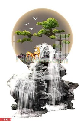 Hình ảnh file gốc File gốc in tranh nền tường tổng hợp KD3287 cho in UV