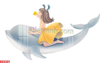 File in trần File gốc in tranh nền tường tổng hợp KD3307 (bản gốc) đại dương