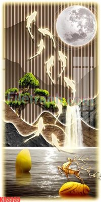 Download file gốc File gốc in tranh nền tường tổng hợp KD3355 (in lụa) hoa lá